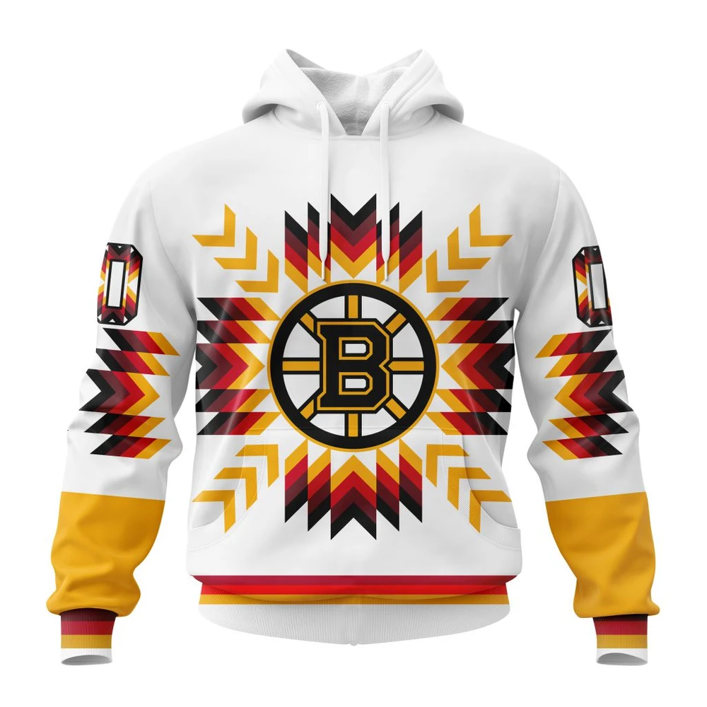 Hoodie NHL Boston Bruins Special Design With Native Pattern St2302 QTNHL080524A1593HD