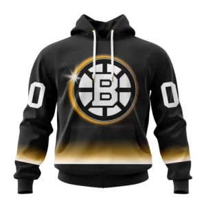 Hoodie NHL Boston Bruins Special Eclipse Design St2401 QTNHL080524A644HD