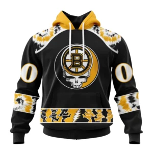 Hoodie NHL Boston Bruins Special Grateful Dead Design St2301 QTNHL080524A6HD