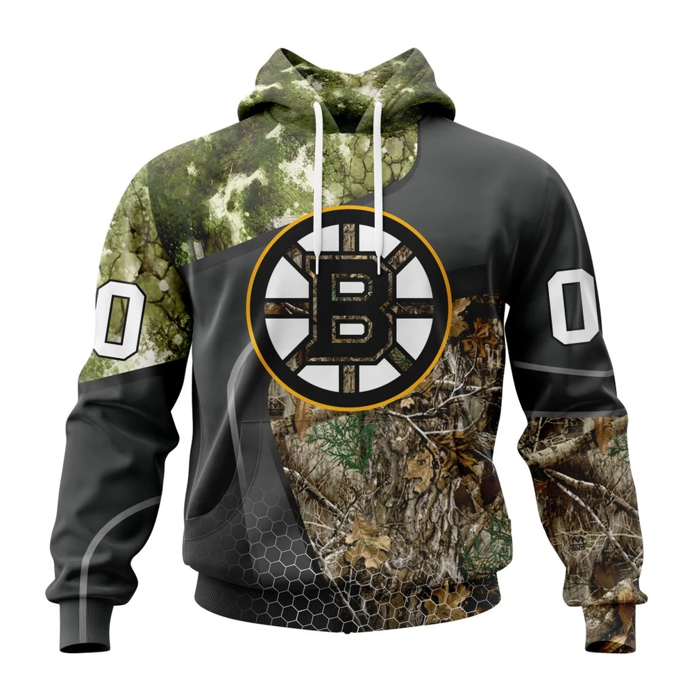 Hoodie NHL Boston Bruins Special Hunting Camo Design St2302 QTNHL080524A1325HD