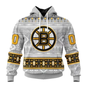 Hoodie NHL Boston Bruins Special Native Design St2302 QTNHL080524A2070HD
