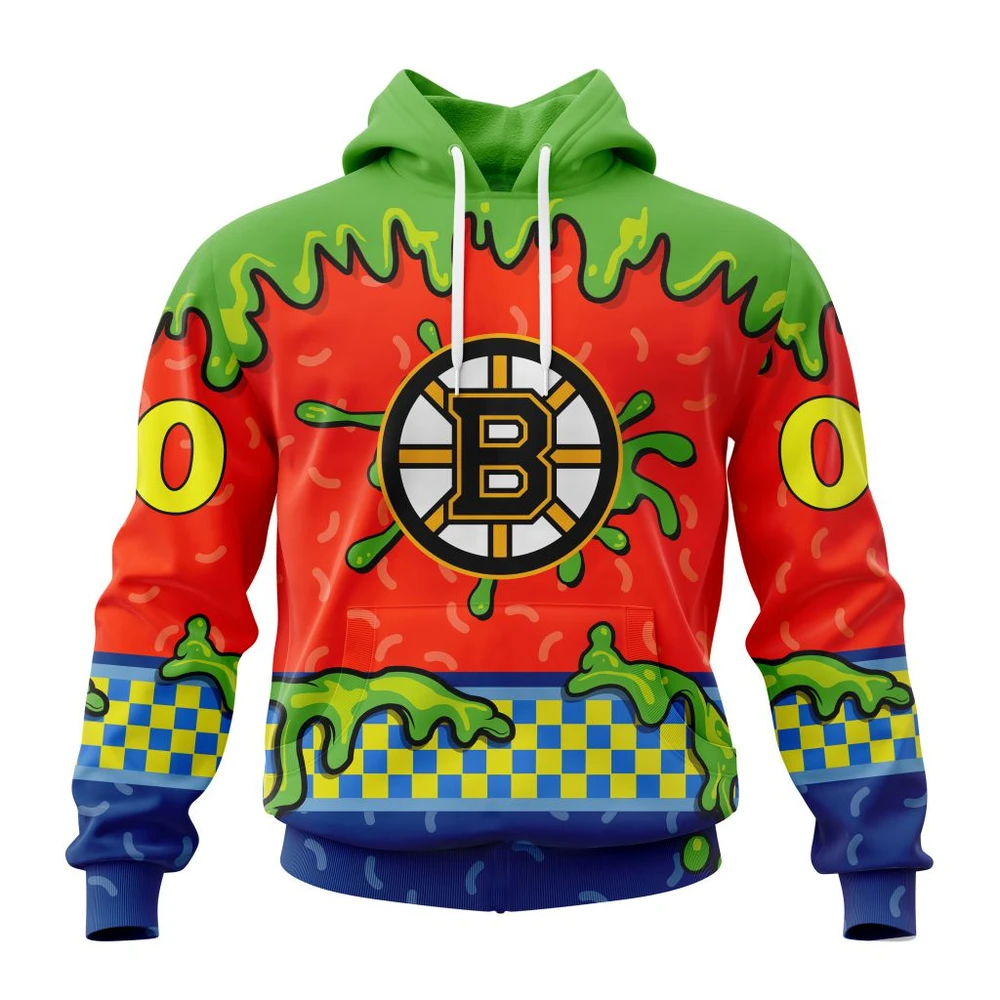 Hoodie NHL Boston Bruins Special Nickelodeon Design St2301 QTNHL080524A1195HD