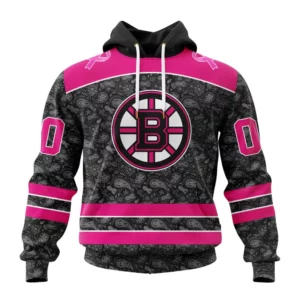 Hoodie NHL Boston Bruins Special Pink In The Rink Fight Breast Cancer St2301 QTNHL080524A2094HD