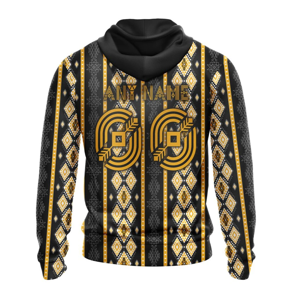 Hoodie NHL Boston Bruins Special Skull Native Design St2301 QTNHL080524A2126HD - Image 2