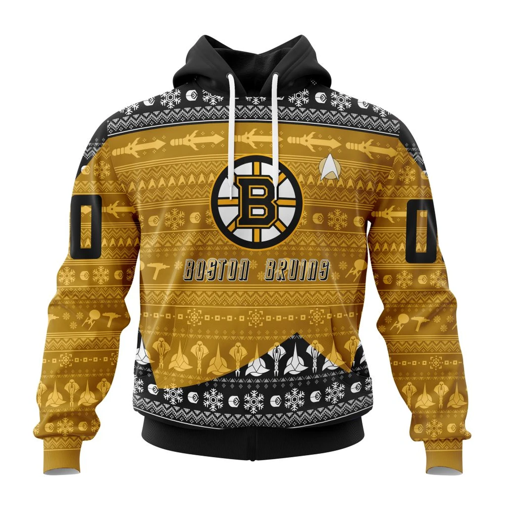 Hoodie NHL Boston Bruins Special Star Trek Design St2201 QTNHL080524A3026HD