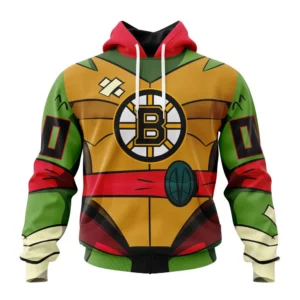Hoodie NHL Boston Bruins Special Teenage Mutant Ninja Turtles Design St2301 QTNHL080524A2283HD