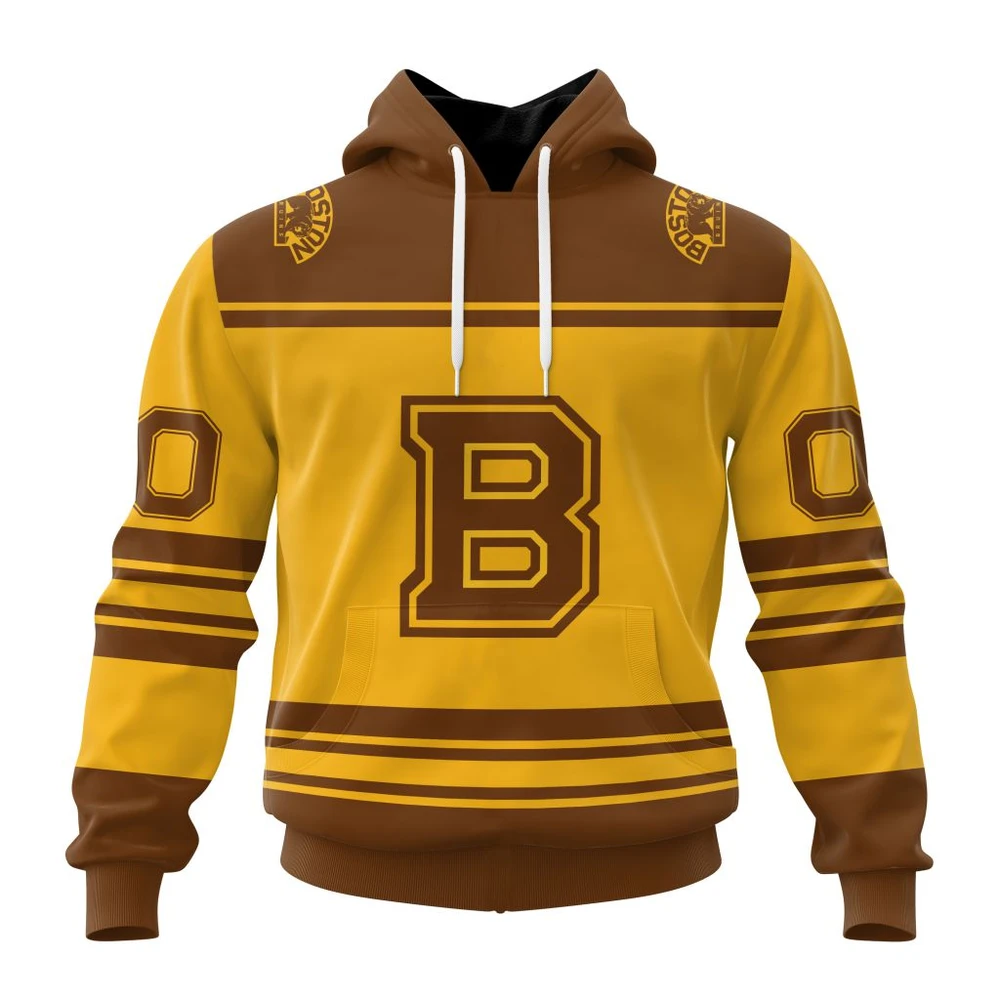 Hoodie NHL Boston Bruins Special Two-Tone Design St2401 QTNHL080524A470HD
