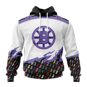 Hoodie NHL Boston Bruins Specialized Kits In October We Stand Together We Can Beat Cancer QTNHL080524A382HD