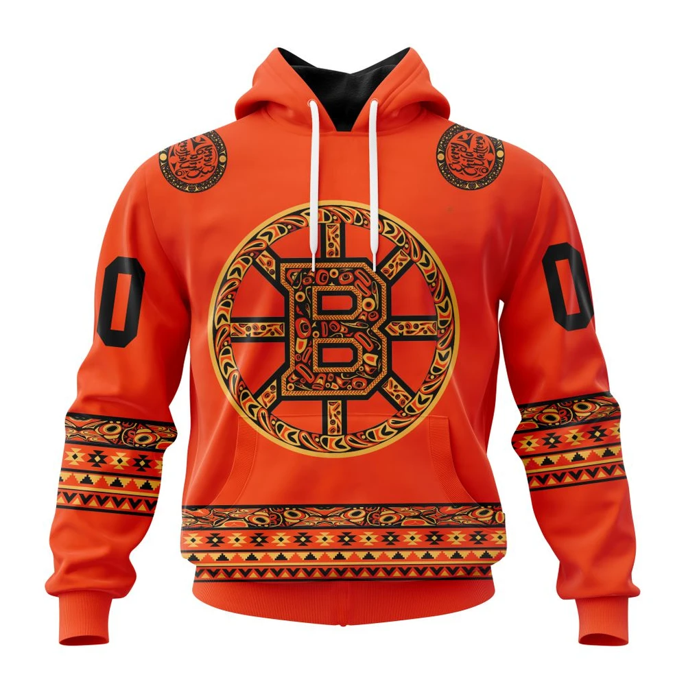 Hoodie NHL Boston Bruins Specialized National Day For Truth And Reconciliation QTNHL080524A3212HD