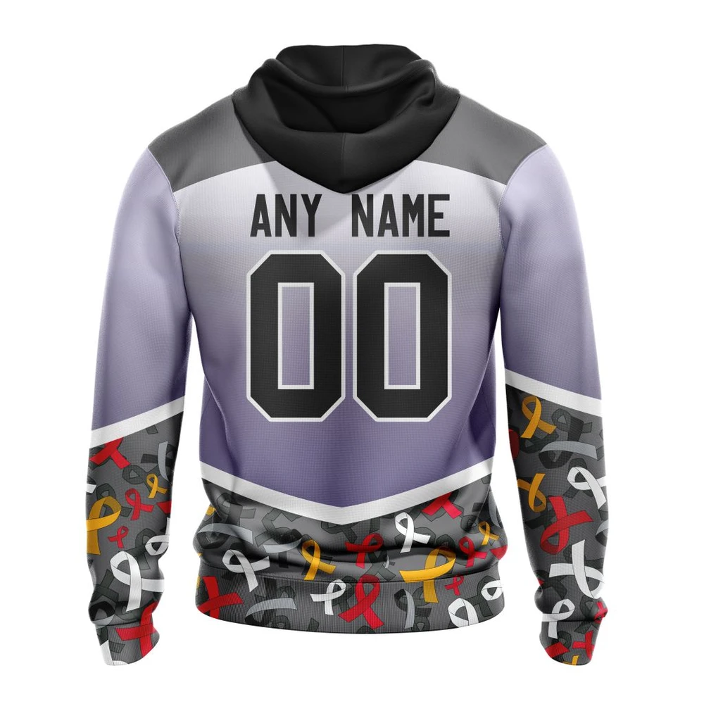 Hoodie NHL Boston Bruins Specialized Sport Fights Again All Cancer V0122 QTNHL080524A3371HD - Image 2