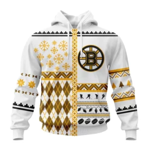 Hoodie NHL Boston Bruins Specialized Unisex Christmas Is Coming V01 QTNHL080524A319HD