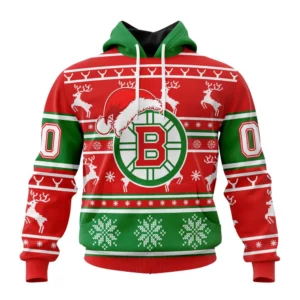 Hoodie NHL Boston Bruins Specialized Unisex Christmas Is Coming V02 QTNHL080524A331HD