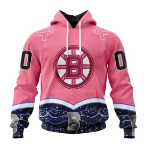 Hoodie NHL Boston Bruins Specialized Unisex For Hockey Fights Cancer QTNHL080524A312HD