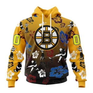 Hoodie NHL Boston Bruins X Hawaii Specialized Design For Hawaiia V0122 QTNHL080524A3801HD