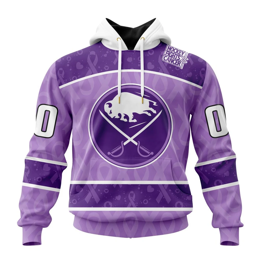 Hoodie NHL Buffalo Sabres New Lavender Hockey Fight Cancer St2301 QTNHL080524A1495HD