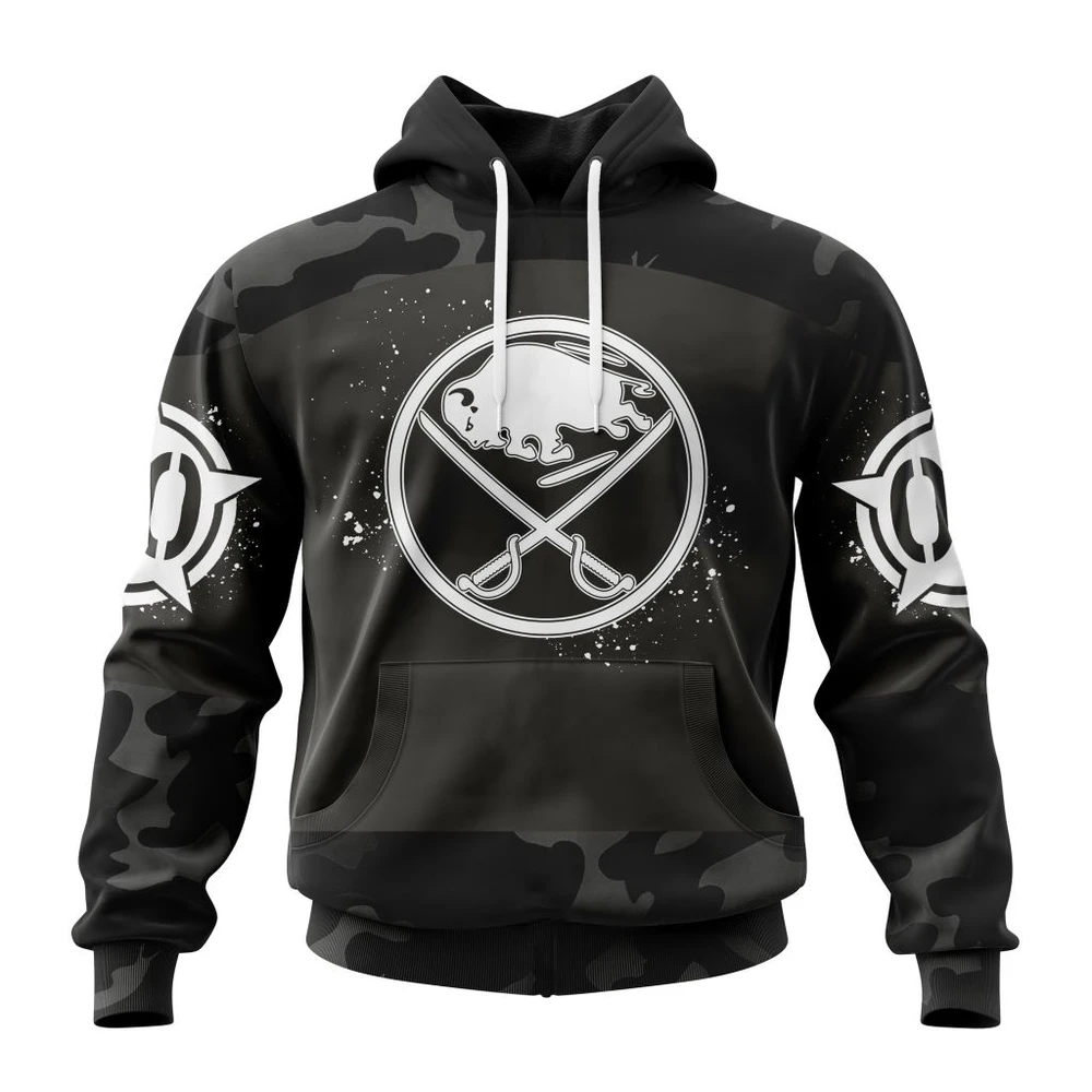 Hoodie NHL Buffalo Sabres Special Black Camo Design For Veterans Day St2304 QTNHL080524A1621HD