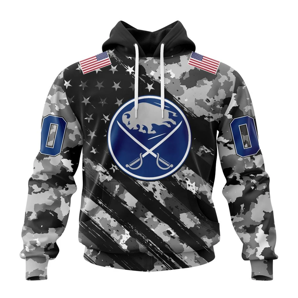 Hoodie NHL Buffalo Sabres Special Camo Military Design St2301 QTNHL080524A2187HD