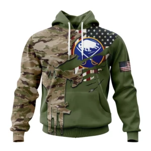 Hoodie NHL Buffalo Sabres Special Camo Skull Design St2303 QTNHL080524A1725HD