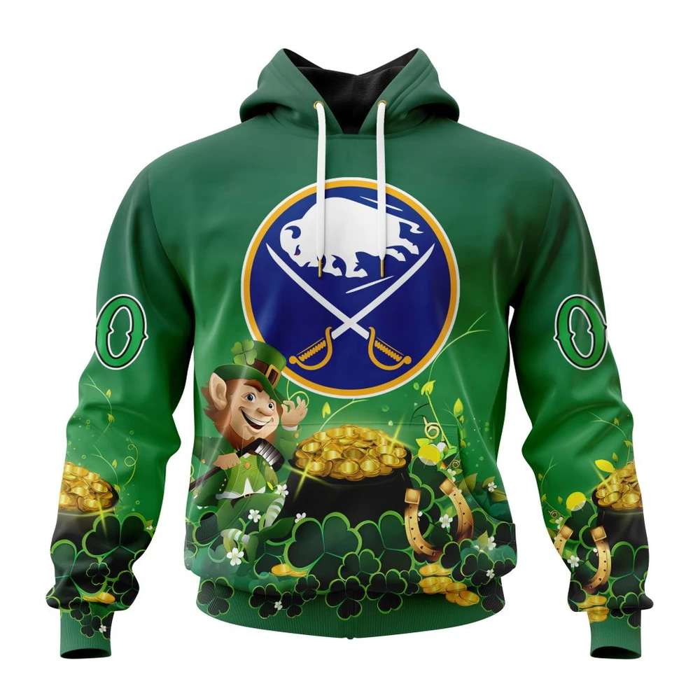 Hoodie NHL Buffalo Sabres Special Design For St. Patrick's Day St2403 QTNHL080524A913HD