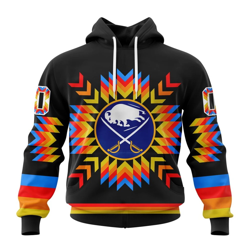 Hoodie NHL Buffalo Sabres Special Design With Native Pattern St2306 QTNHL080524A1039HD