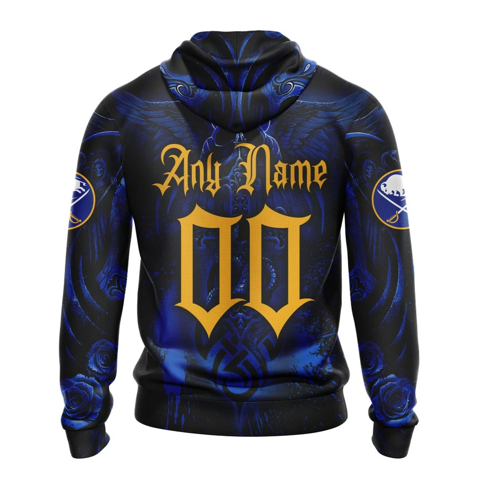 Hoodie NHL Buffalo Sabres Special Design With Skull Art St2203 QTNHL080524A3134HD - Image 2