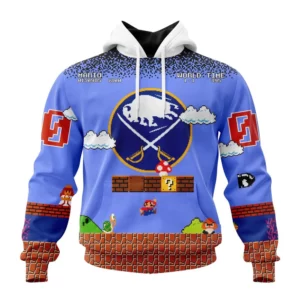 Hoodie NHL Buffalo Sabres Special Kits With Super Mario Game Design QTNHL080524A2457HD