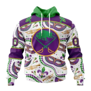 Hoodie NHL Buffalo Sabres Special Mardi Gras Design St2401 QTNHL080524A751HD