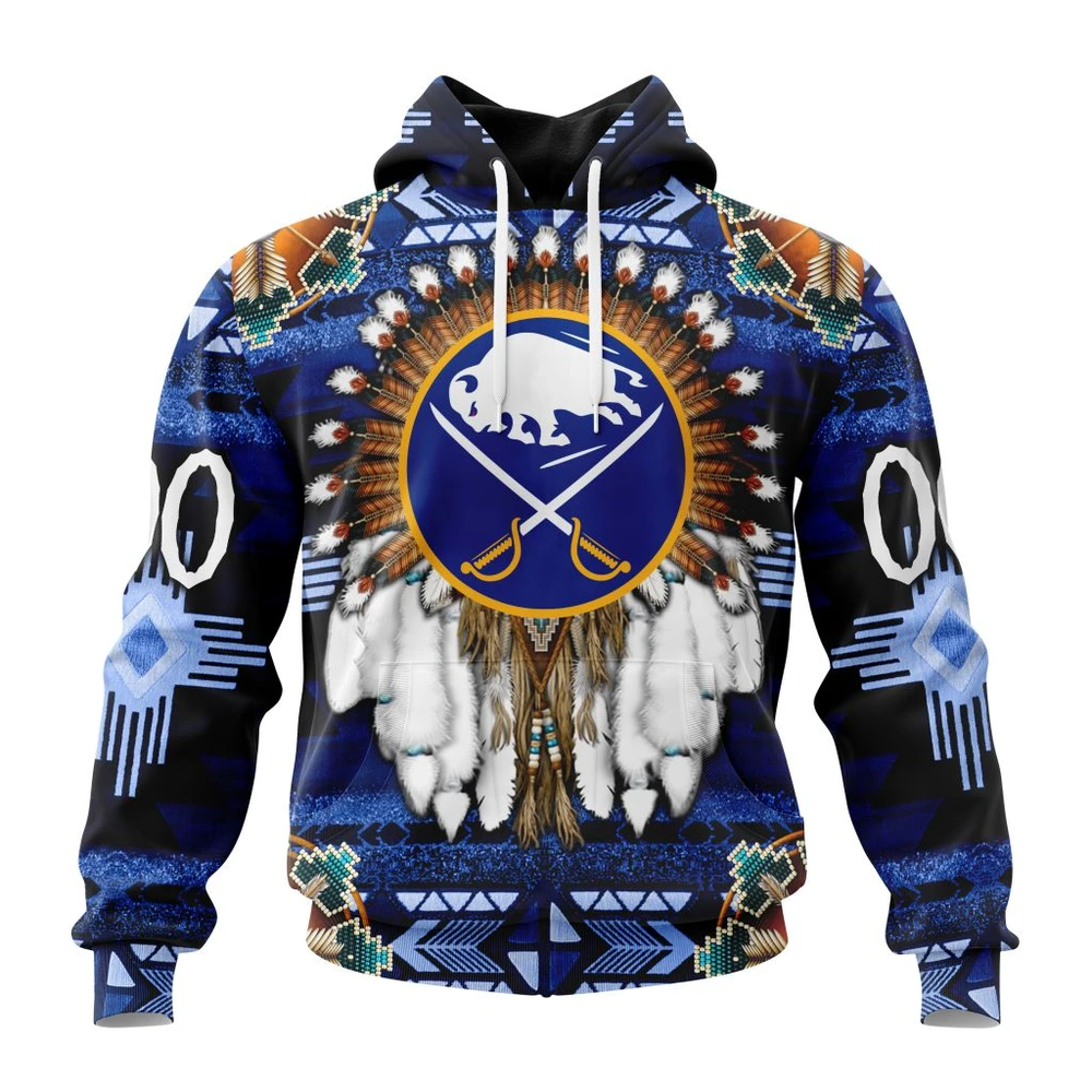 Hoodie NHL Buffalo Sabres Special Native Costume Design St2202 QTNHL080524A2693HD