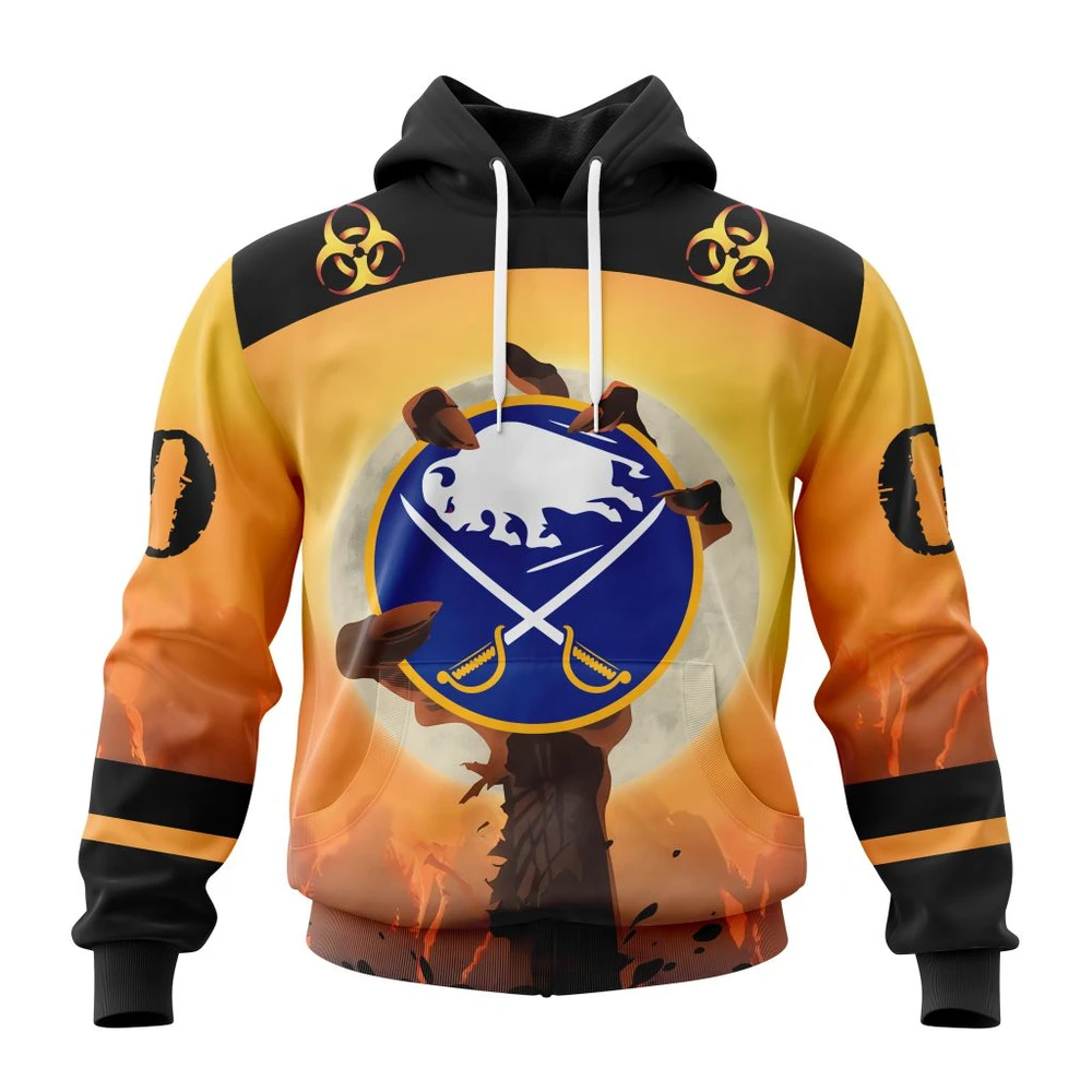 Hoodie NHL Buffalo Sabres Special Zombie Design For Halloween St2305 QTNHL080524A1950HD