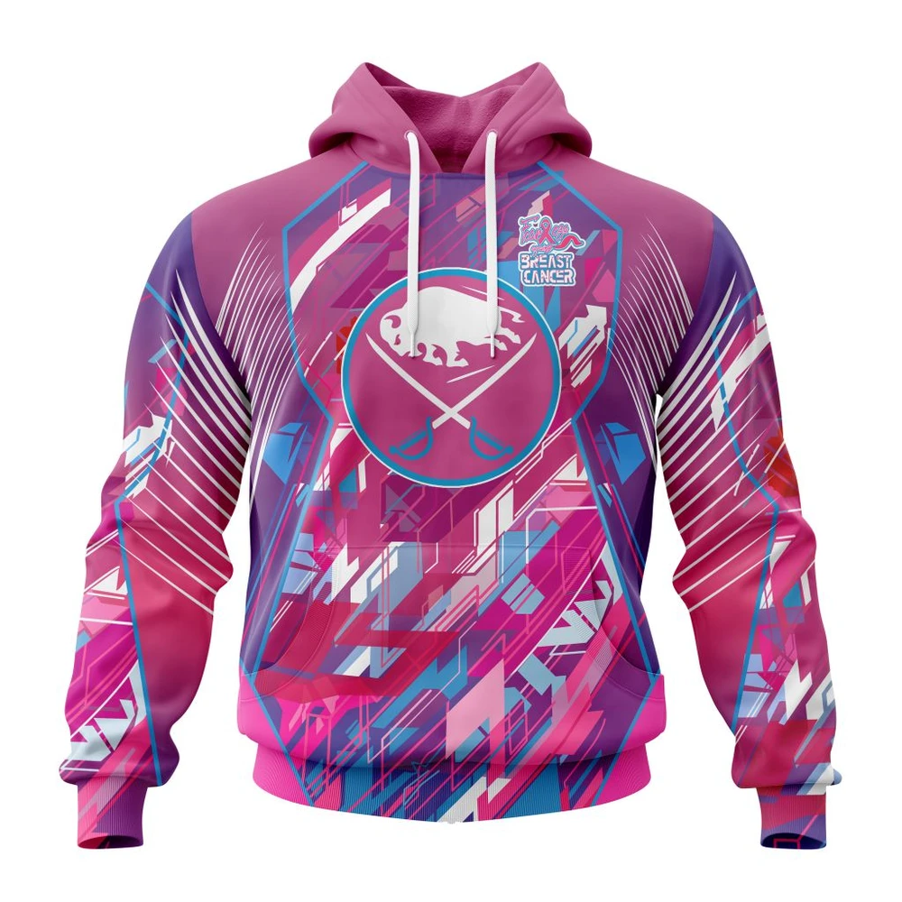 Hoodie NHL Buffalo Sabres, Specialized Design I Pink I Can! Fearless Again Breast Cancer QTNHL080524A3577HD
