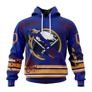 Hoodie NHL Buffalo Sabres, Specialized Design Jersey With Your Ribs For Halloween QTNHL080524A3517HD
