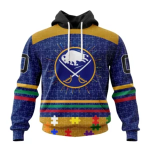 Hoodie NHL Buffalo Sabres, Specialized Fearless Aganst Autism V0122 QTNHL080524A2533HD