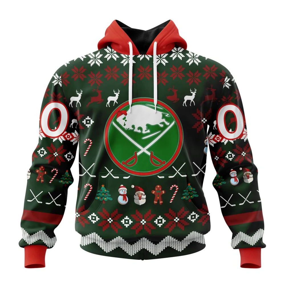 Hoodie NHL Buffalo Sabres, Specialized Unisex Christmas Is Coming QTNHL080524A326HD