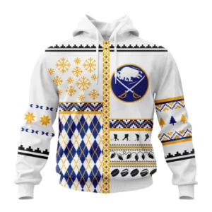 Hoodie NHL Buffalo Sabres, Specialized Unisex Christmas Is Coming V01 QTNHL080524A2921HD
