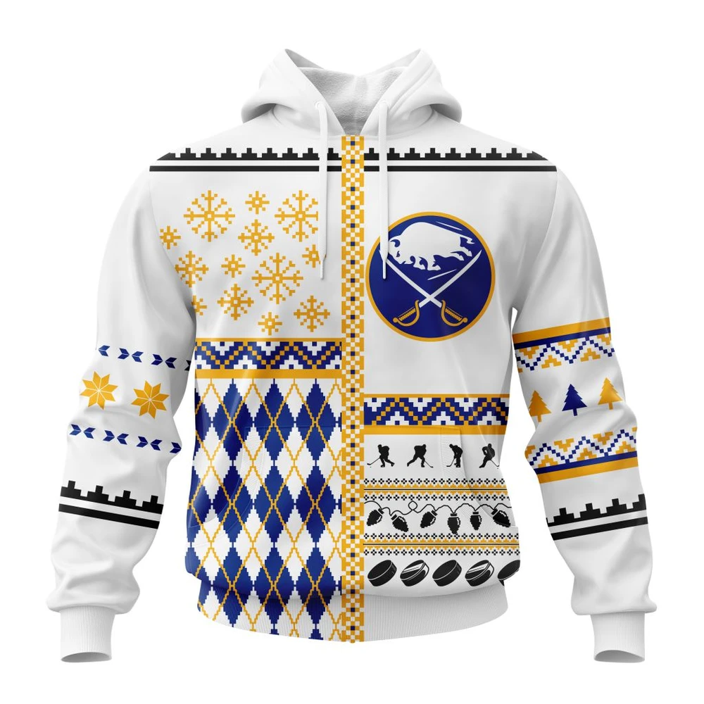Hoodie NHL Buffalo Sabres, Specialized Unisex Christmas Is Coming V01 QTNHL080524A2921HD