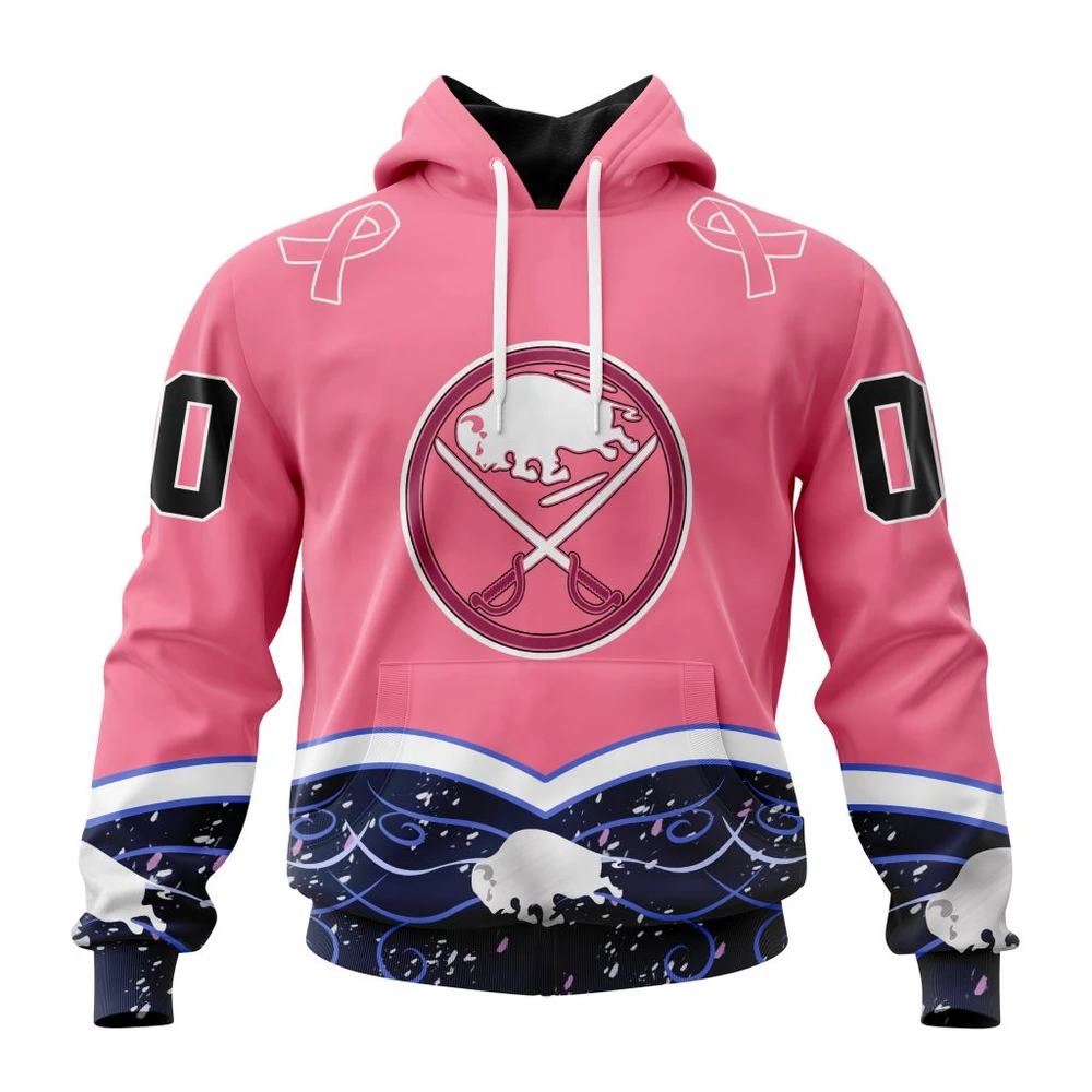 Hoodie NHL Buffalo Sabres, Specialized Unisex For Hockey Fights Cancer QTNHL080524A2837HD