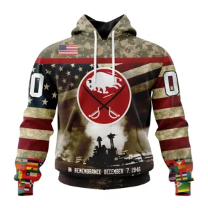 Hoodie NHL Buffalo Sabres, Specialized Unisex Kits Remember Pearl Harbor QTNHL080524A2993HD