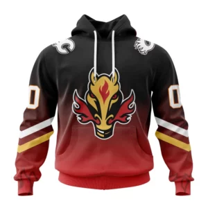 Hoodie NHL Calgary Flames Personalize Gradient Series Concept St2301 QTNHL080524A1355HD