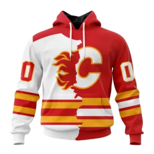 Hoodie NHL Calgary Flames Personalize Home Mix Away Kits QTNHL080524A1515HD