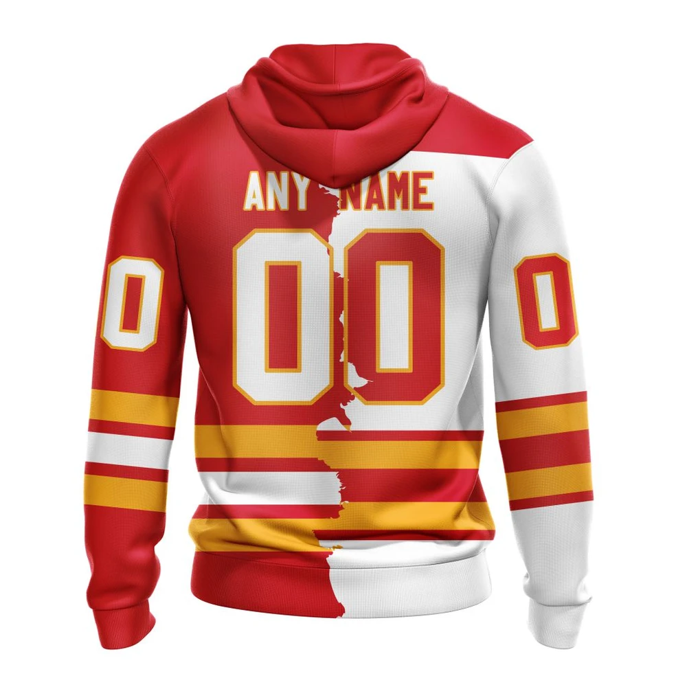 Hoodie NHL Calgary Flames Personalize Home Mix Away Kits QTNHL080524A1515HD - Image 2