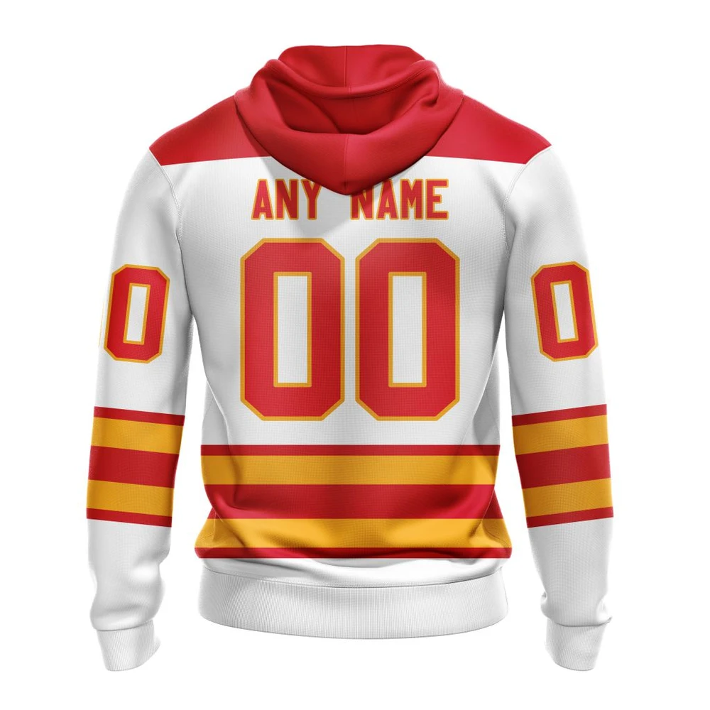 Hoodie NHL Calgary Flames Personalized Away Kits QTNHL080524A1560HD - Image 2