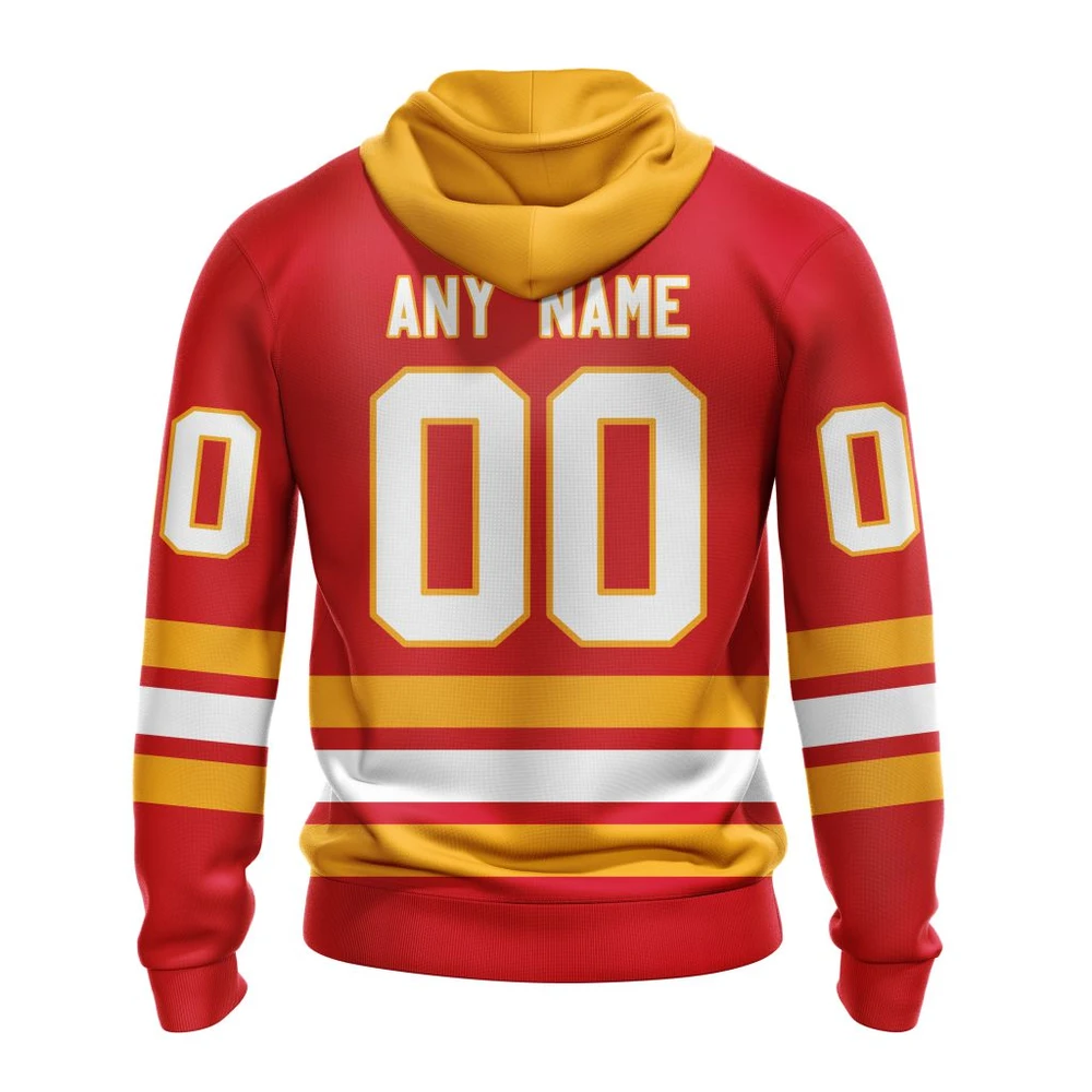 Hoodie NHL Calgary Flames Personalized Home Kits QTNHL080524A1559HD - Image 2