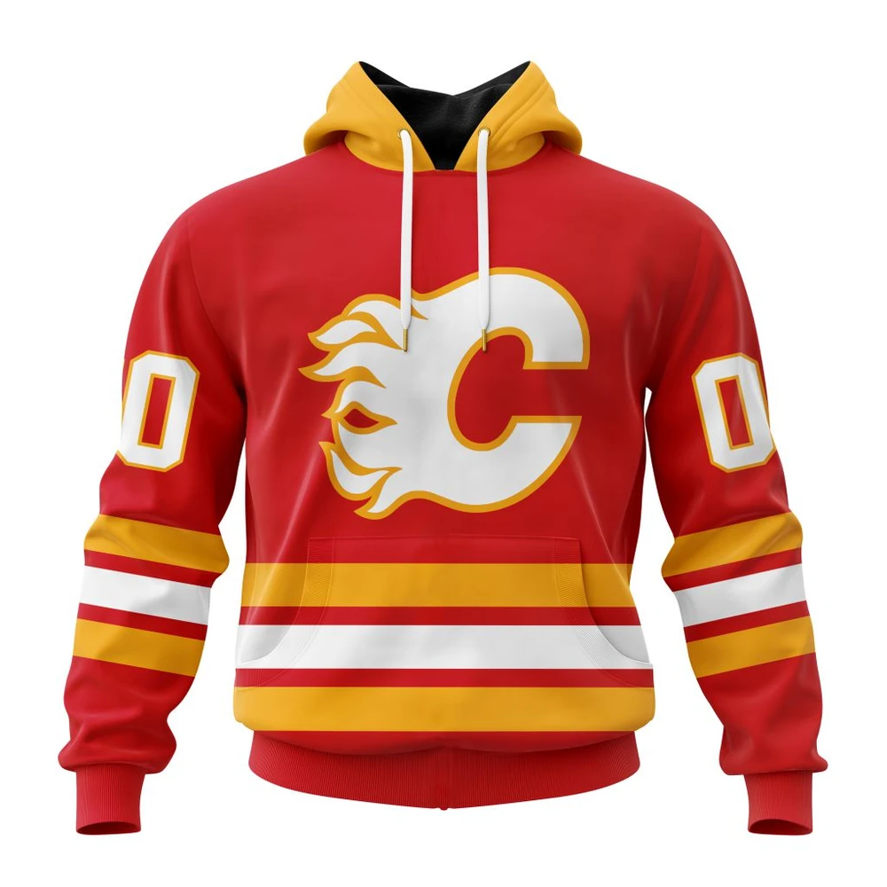 Hoodie NHL Calgary Flames Personalized Home Kits QTNHL080524A1559HD