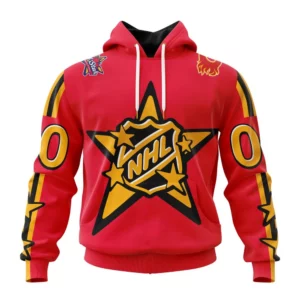 Hoodie NHL Calgary Flames Personalized NHL All-Star Game QTNHL080524A844HD
