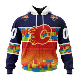 Hoodie NHL Calgary Flames Special Autism Awareness Design V2301 QTNHL080524A2246HD