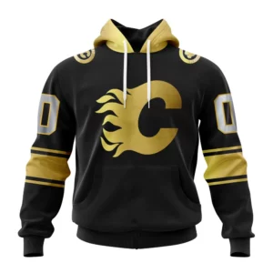 Hoodie NHL Calgary Flames Special Black And Gold Design St2401 QTNHL080524A779HD