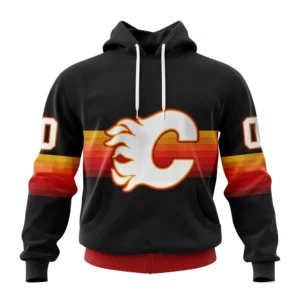 Hoodie NHL Calgary Flames Special Black And Gradient Design St2301 QTNHL080524A1416HD