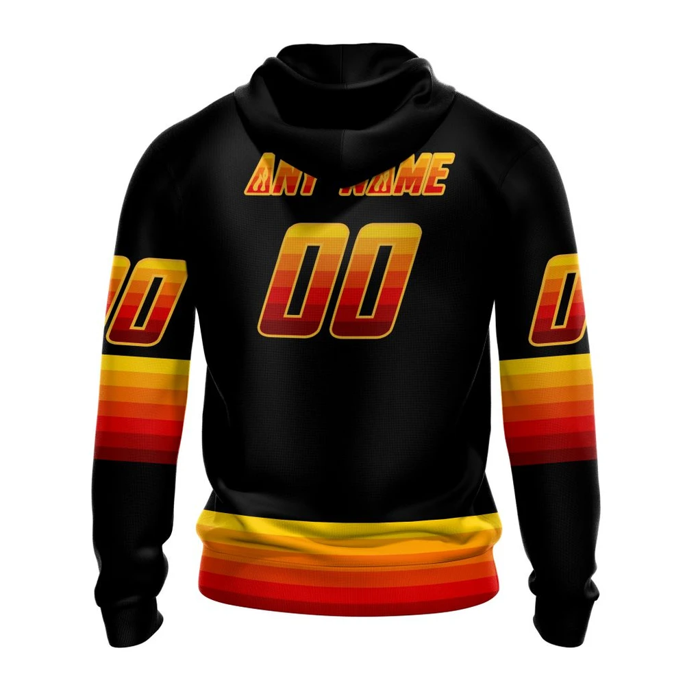 Hoodie NHL Calgary Flames Special Blackout Design St2401 QTNHL080524A607HD - Image 2
