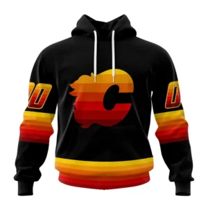 Hoodie NHL Calgary Flames Special Blackout Design St2401 QTNHL080524A607HD