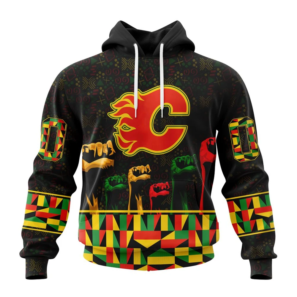 Hoodie NHL Calgary Flames Special Design Celebrate Black History Month St2201 QTNHL080524A2396HD